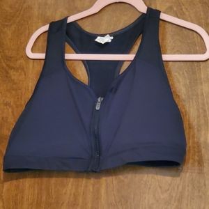 Zip up Sports Bra Plus Size